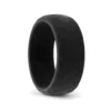Dragon Scale 8.7mm Black Mens Silicone Ring