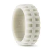 Tyre Tread 9mm Mens Light Grey Silicone Ring