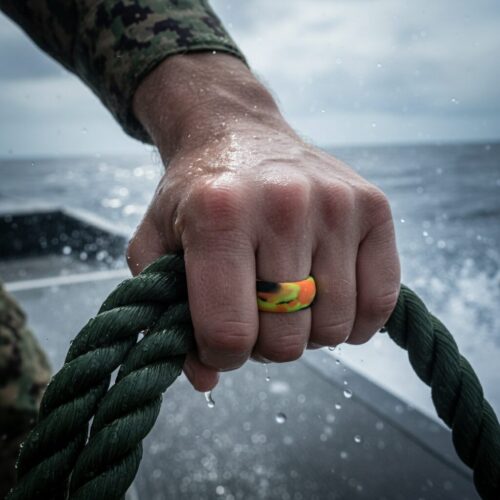 SIR013CAMO-Military-_-Tactical Camo Green Silicone Ring