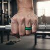 Black and Green 8mm Silicone Ring