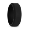 Flat 8mm Black Men's Silicone Ring