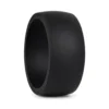9mm Mens Ultra Wide Black Silicone Ring