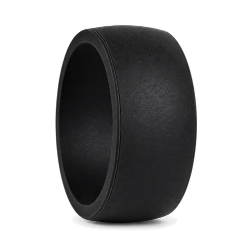 9mm Men's Ultra Wide Black Silicone Ring