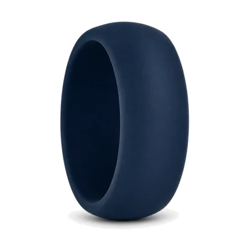 9mm Men's Ultra Wide Navy Silicone Ring