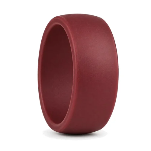 9mm Men's Ultra Wide Burgundy Silicone Ring
