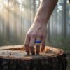 8mm Dome Blue Silicone Ring