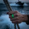 8mm Dome Green Silicone Ring