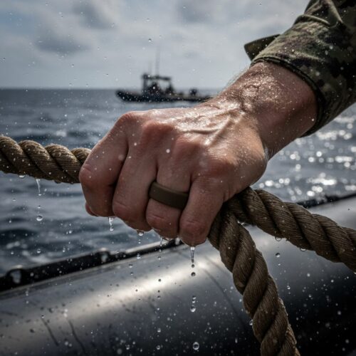 Mr-Performance-8mm-Flat-Bronze-Silicone-Rings-Military-_-Tactical Flat 8mm Bronze Men’s Silicone Ring