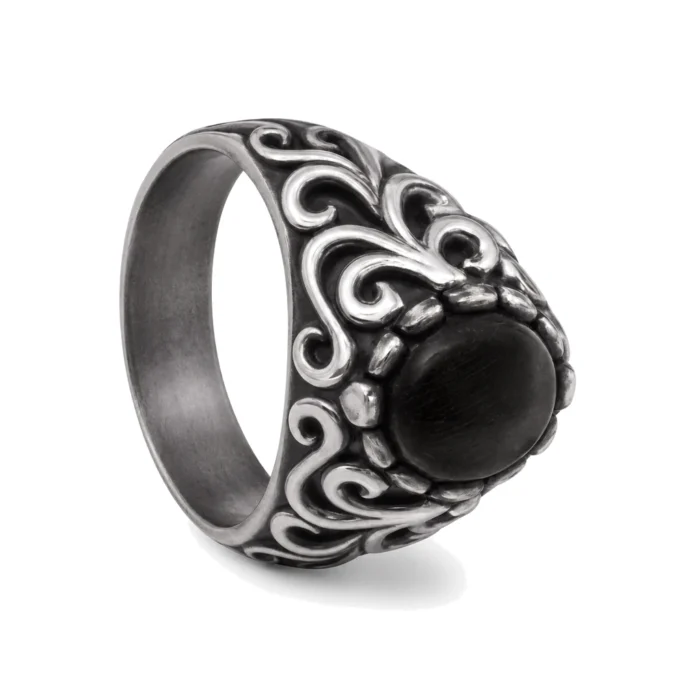 Abyss Tiger Eye Stone Signet Ring