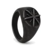 Voyager Compass Signet Ring with Distressed Finish