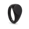 Geo: Polished Black Geometric Signet Ring