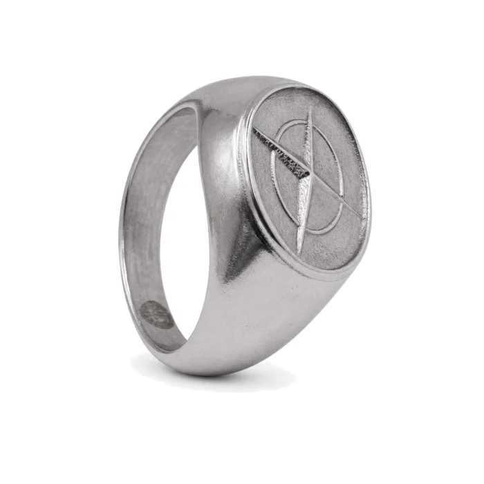 Meridian Compass Minimalist Signet Ring
