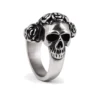 Rose Gothic Stainless Steel Skull Ring