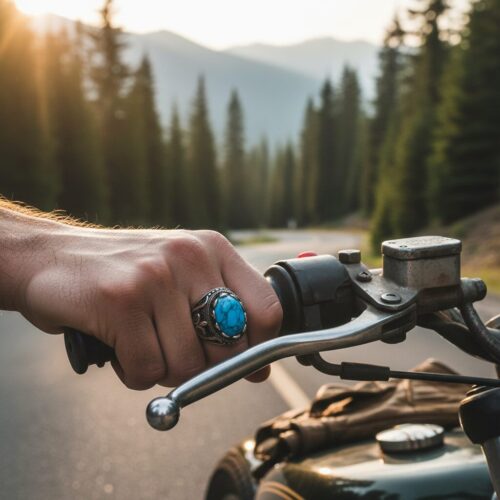 Azure Carved Signet Ring