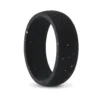 Mens 8.7mm Black Silicone Ring