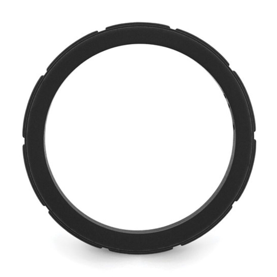 Mens Black Silicone Ring Australia