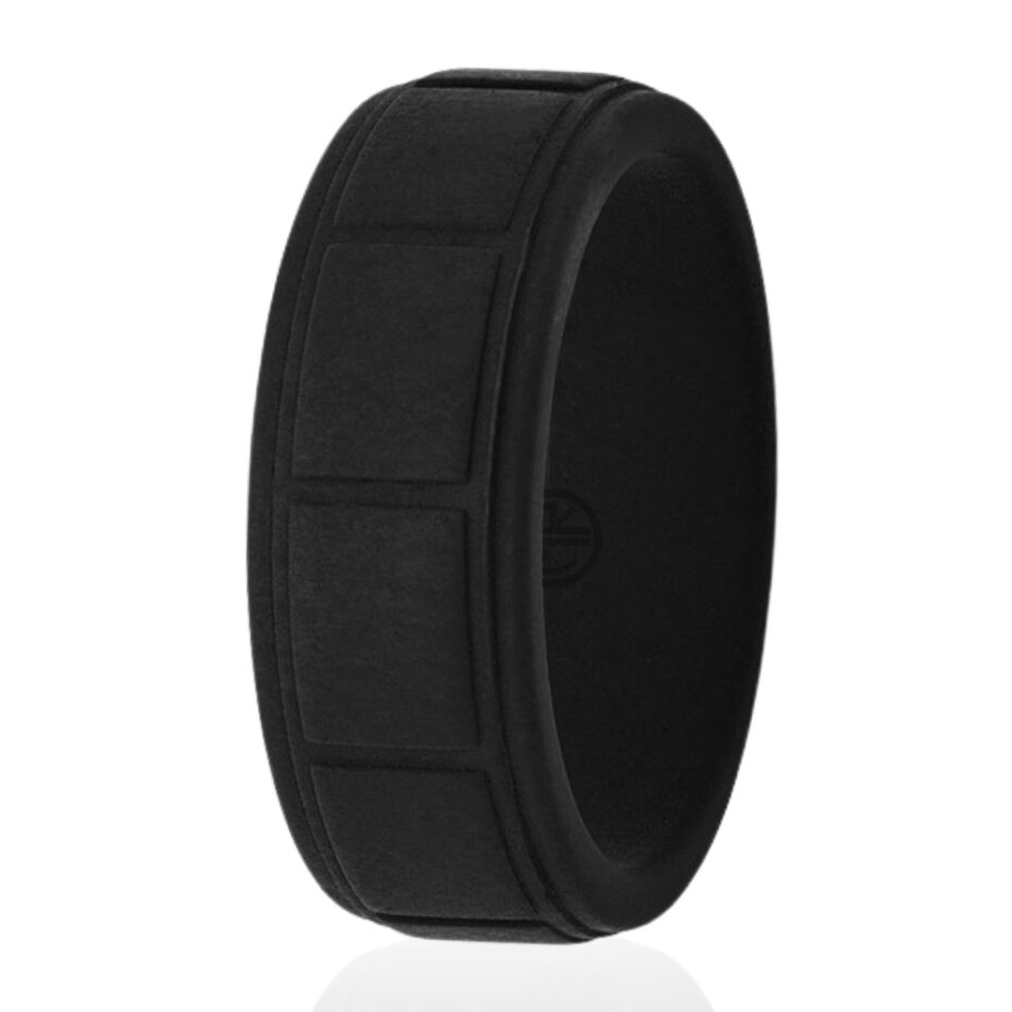 Mens Black Silicone Ring Australia