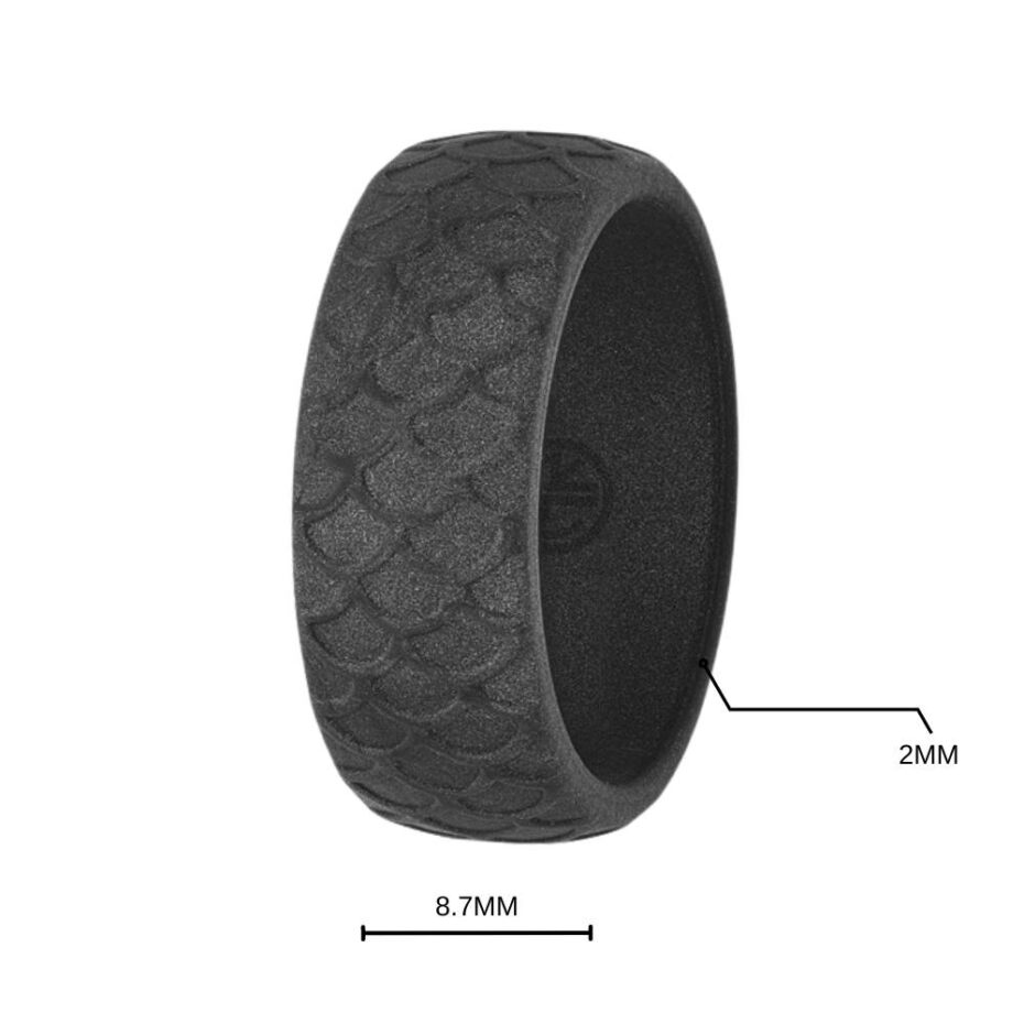 Dragon Silicone Ring Grey