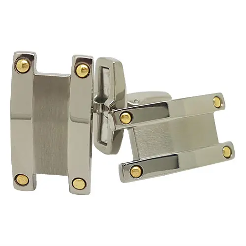 Gold Stud Titanium Cufflinks