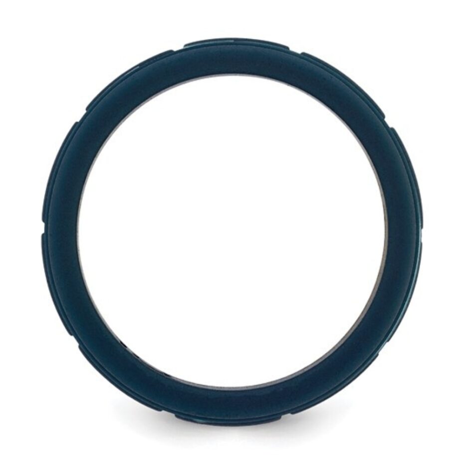 Mens Dark Blue Silicone Ring Australia