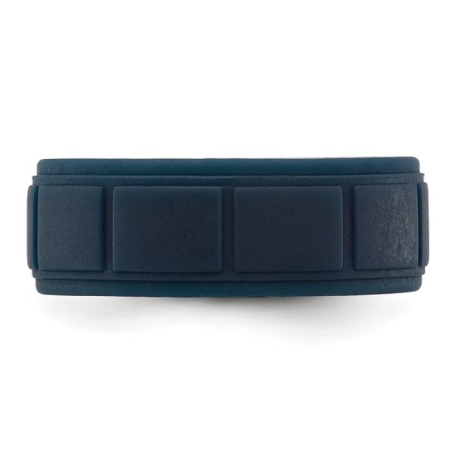 Mens Dark Blue Silicone Ring Australia