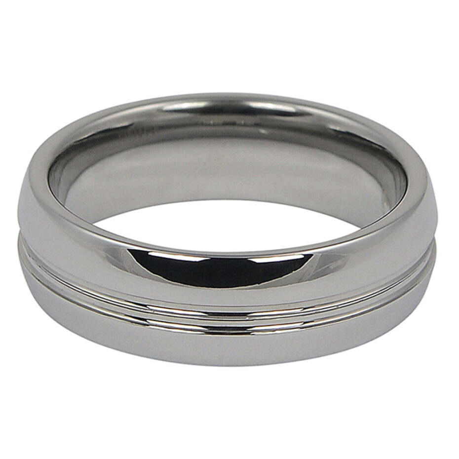 Twin Groove 7mm Tungsten Ring