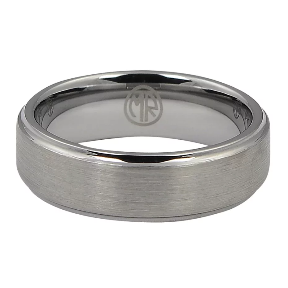 Tungsten 7mm Mens Ring with Brushed Finish