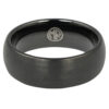 Black Tungsten 8mm Ring With Brushed Finish