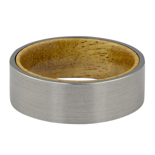 Tungsten and Koa Wood 8mm Mens Ring