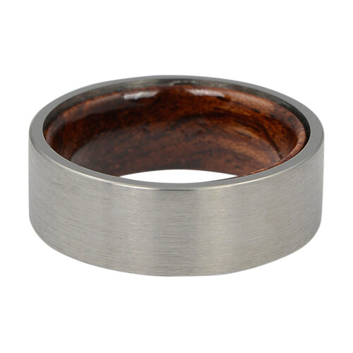 Tungsten and Rosewood 8mm Mens Ring