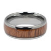 Tungsten and Rosewood 8mm Mens Ring