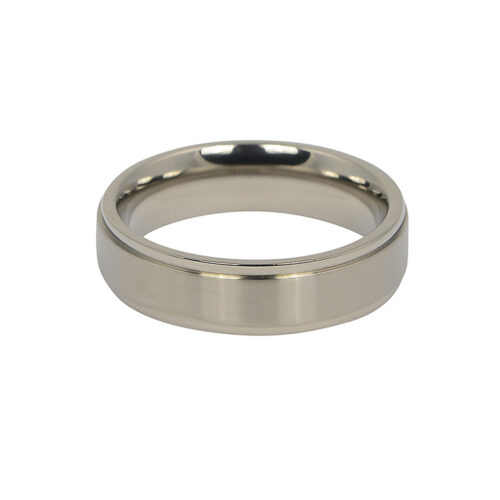 ITR-067 – Brushed Satin Titanium Mens Ring Brushed Satin Titanium Mens Ring