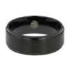 Mens Black Titanium 8mm Ring