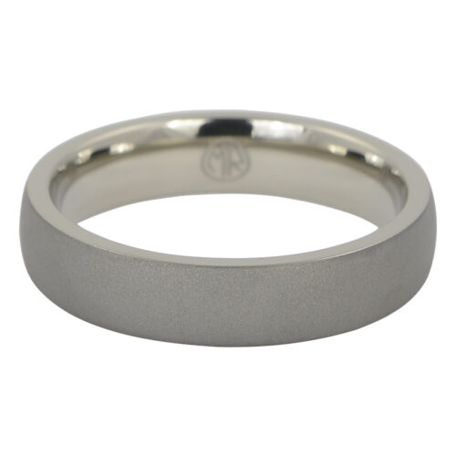 Dark Thin Matte Finish Titanium Dome Men’s Ring Dark Thin Matte Finish Titanium Dome Men’s Ring
