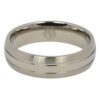 Classic Two-Tone Titanium 6mm Wedding Band