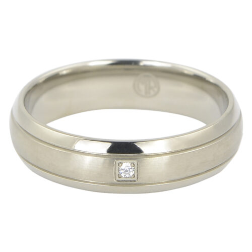 Titanium Mens Engagement Ring With Single Stone Titanium Mens Engagement Ring With Single Stone