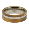 Koa Wood And Titanium 8mm Mens Wedding Band
