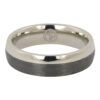 Titanium and carbon fibre mens ring