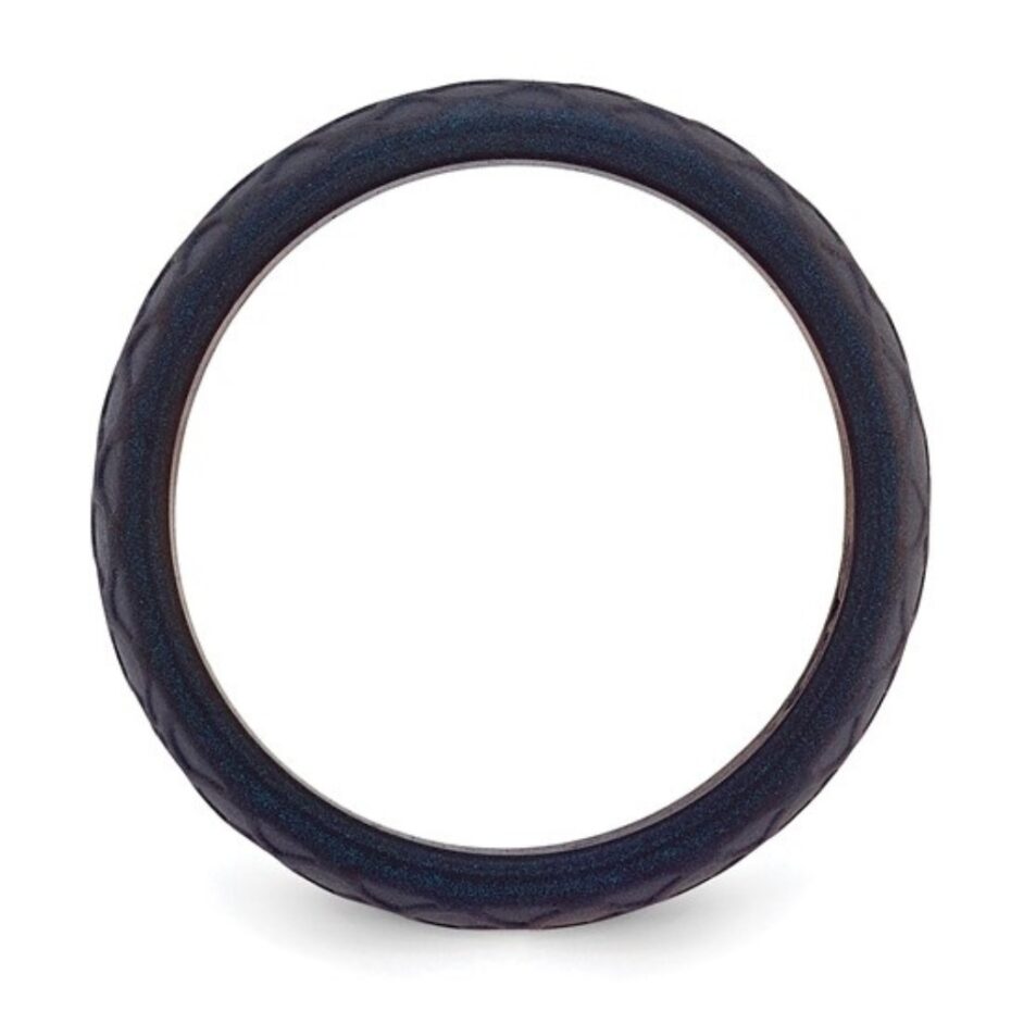 Mens Dark Blue Silicone Rings Australia