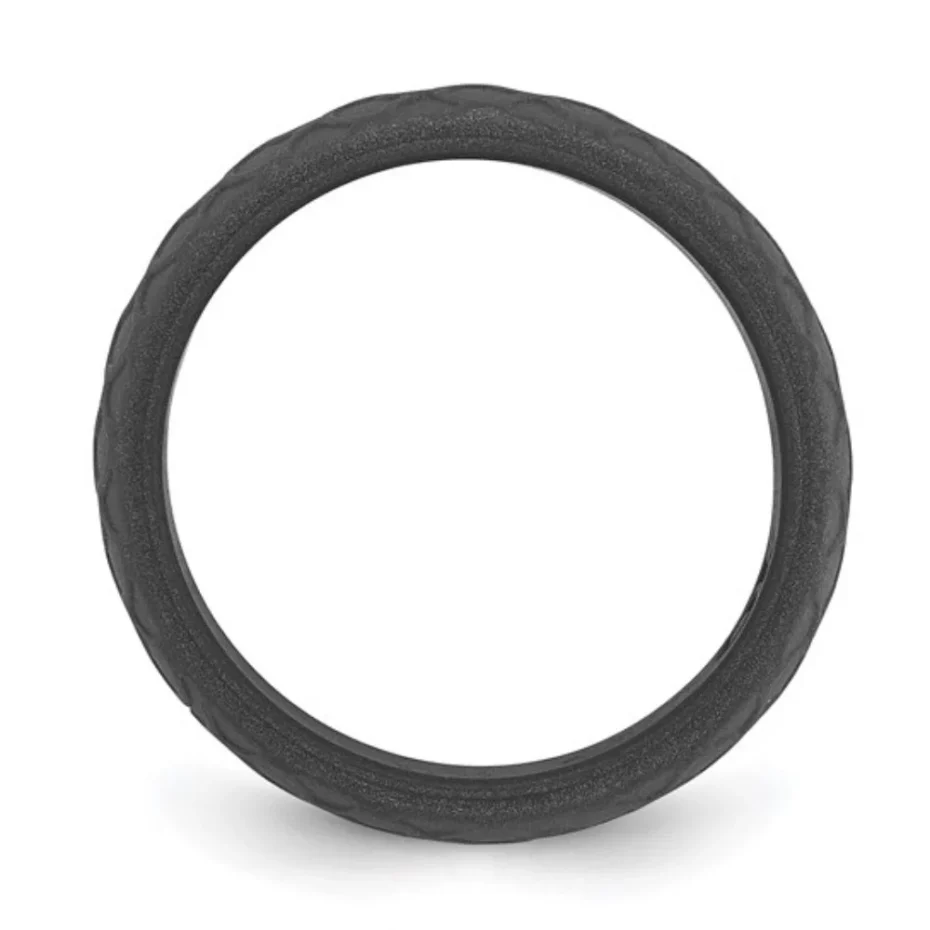 Mens Dark Grey Silicone Rings Australia