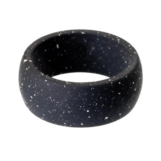 Black Speckle Silicone Mens Ring Australia
