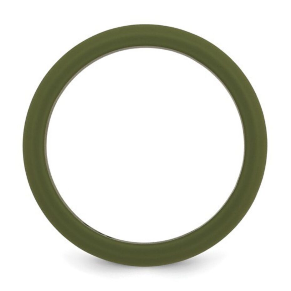 Khaki silicone rings for men