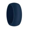 Navy silicone wedding bands for men