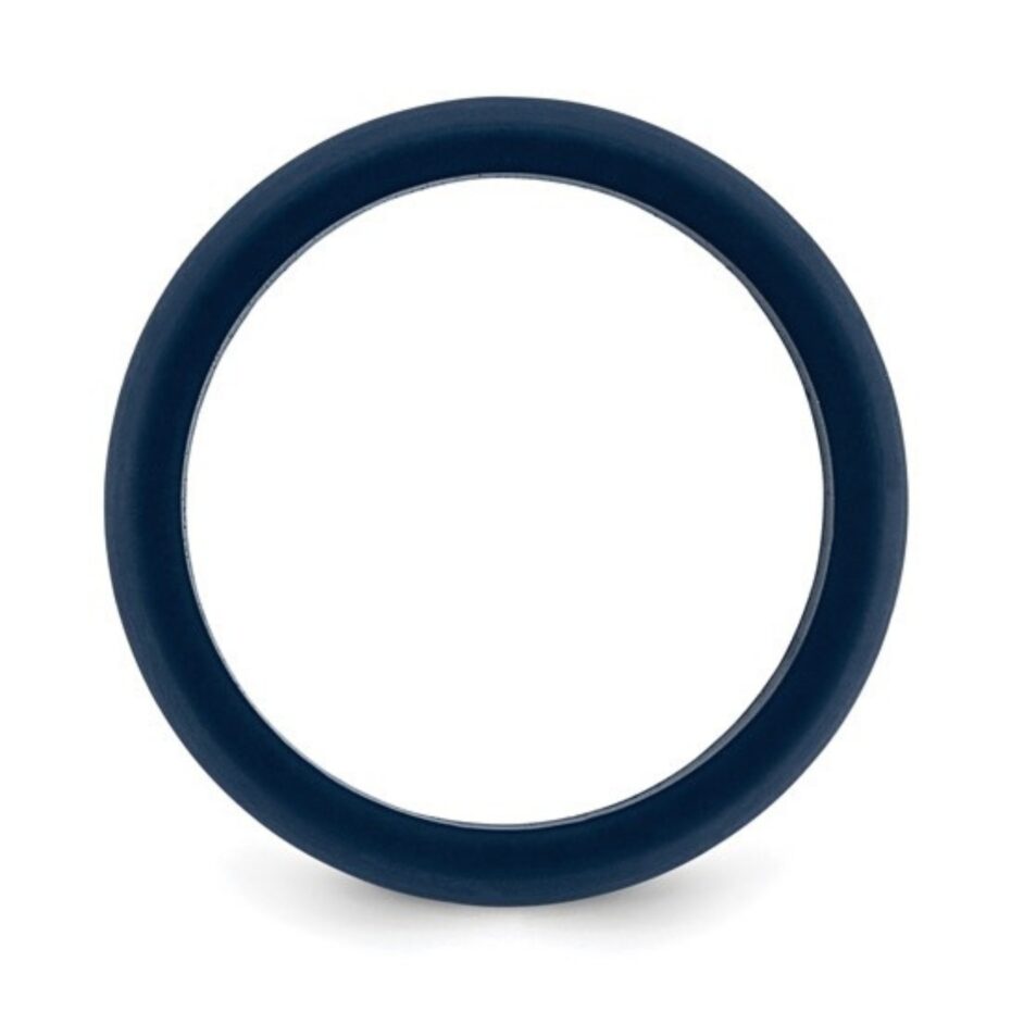 Navy silicone wedding bands for men