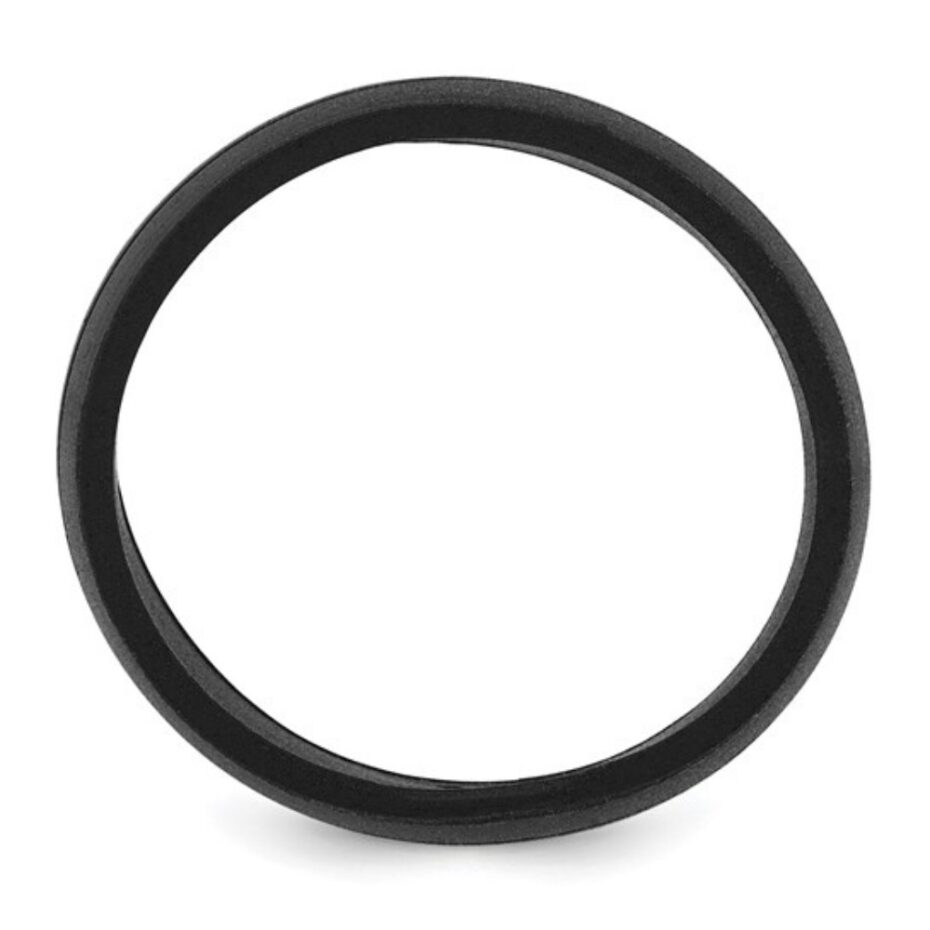 Mens Twin Groove Black Silicone Rings Australia