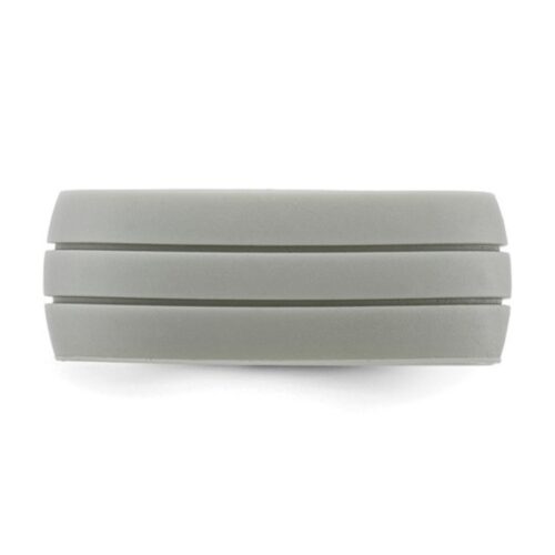 Mr Urban Light Grey Mens Silicone Rings Australia (2) Mens Twin Groove Light Grey Silicone Rings Australia