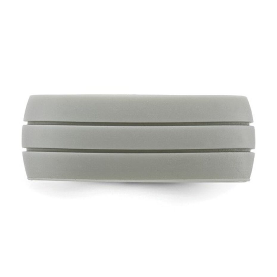Mens Twin Groove Light Grey Silicone Rings Australia