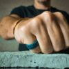 Tyre Tread Navy Mens Silicone Rings