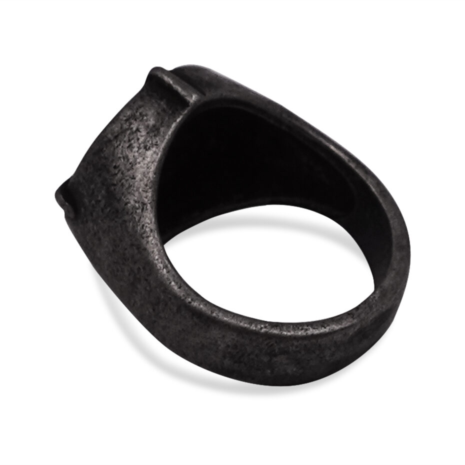 Voyager Compass Signet Ring with Distressed Finish