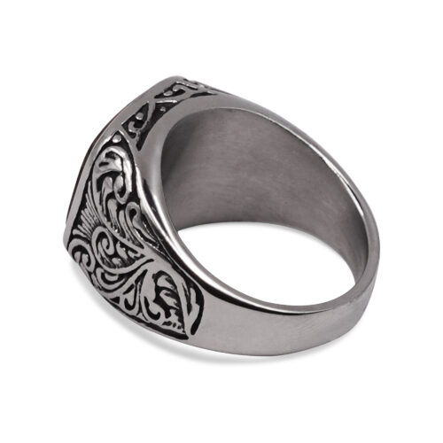 SIG-024-Aged-Carved-Steel-Brown-Stone-Mens-Signet-Ring-5.jpg Maxwell’s Tiger Eye Stone Signet Ring